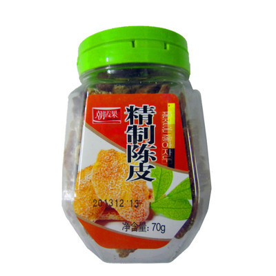 70g朝霞果精制陳皮（瓶裝） 清甜果脯，美味相伴